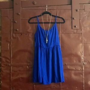 AE Royal Blue Shift Dress w/ Open Back // Size L